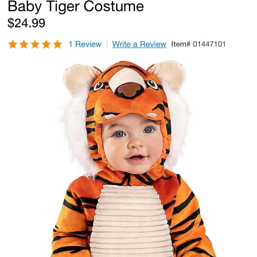 Baby Tiger Costume 0-6 months